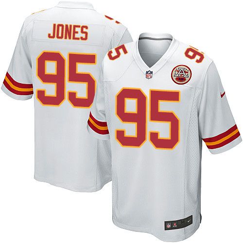 Men Kansas City Chiefs 95 Chris Jones Nike White Player Game NFL Jersey